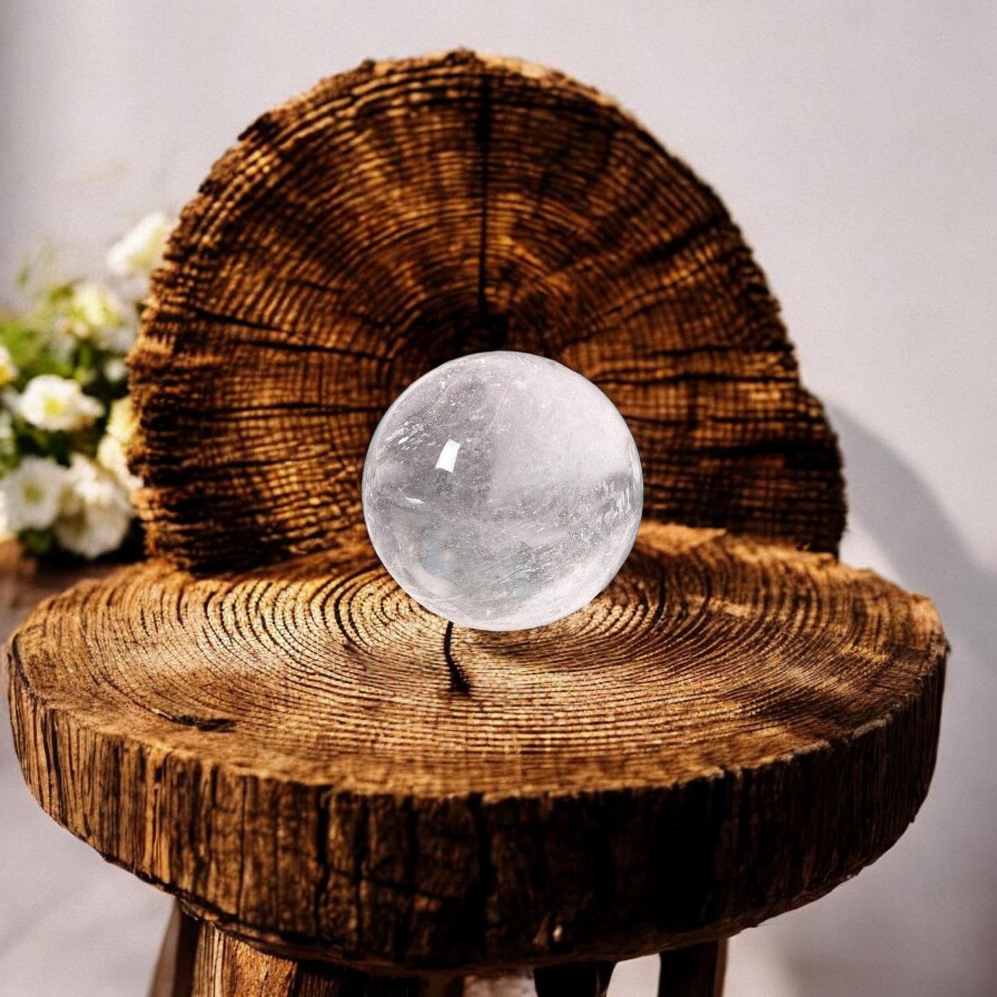 Clear Quartz Crystal Ball